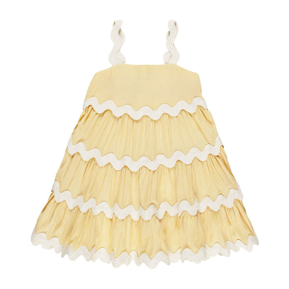 Rylee and Cru Yellow Ric Rac Dress