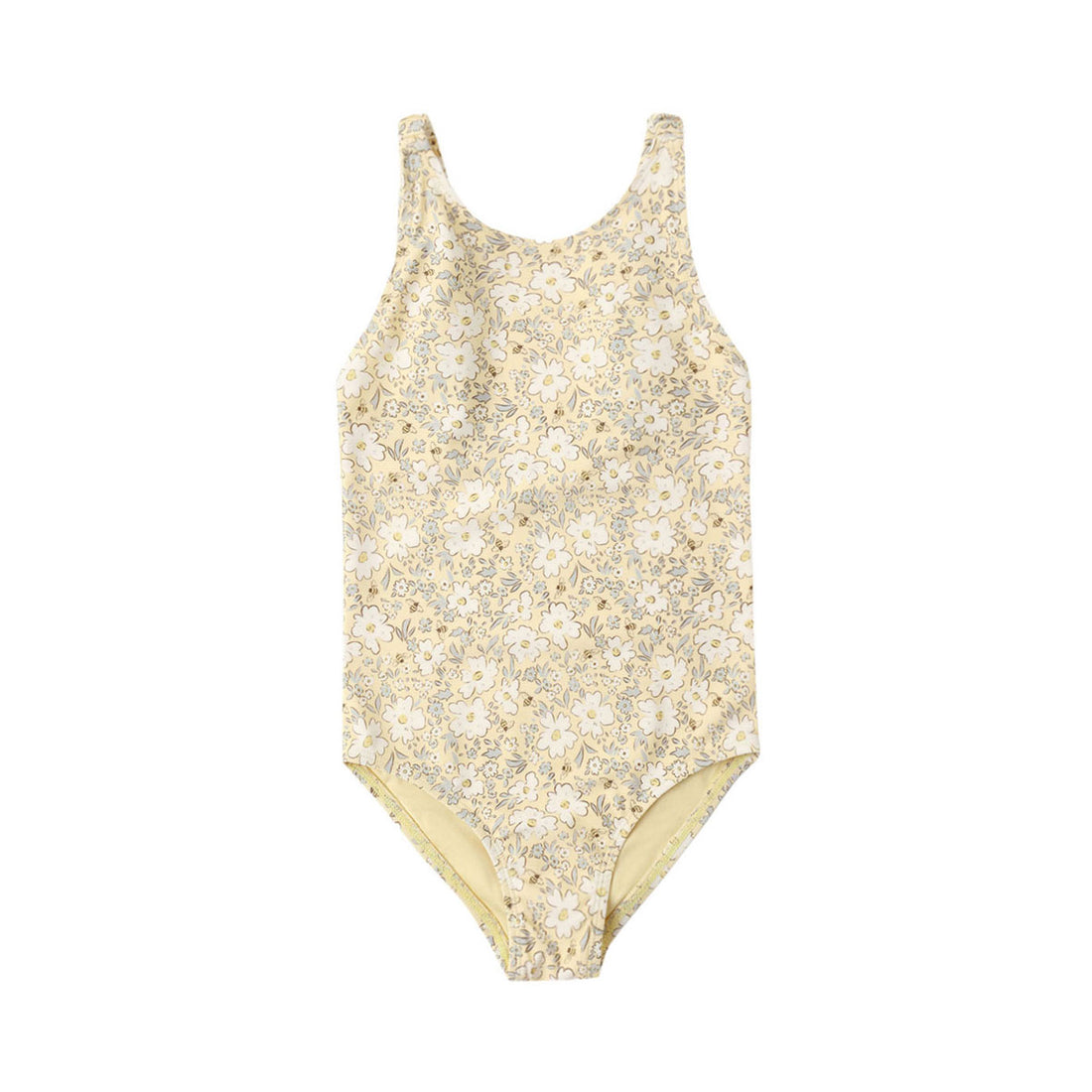 Rylee and Cru Lemon Meadow Scrunch One-Piece