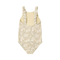 Rylee and Cru Lemon Meadow Scrunch One-Piece