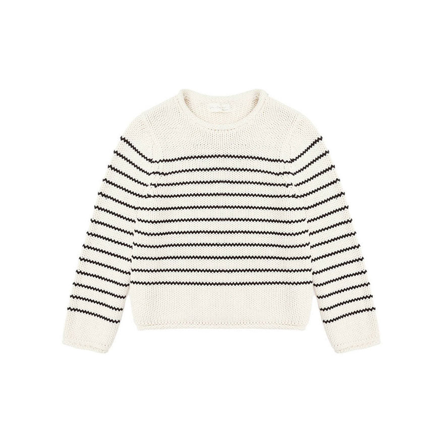 Rylee and Cru Black Stripe Jacques Sweater