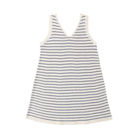 Rylee and Cru  Ivory Marine Stripe Crochet Tank Mini Dress