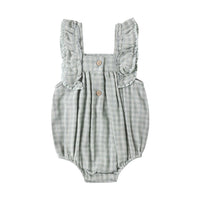 Rylee and Cru  Green Gingham Maya Romper