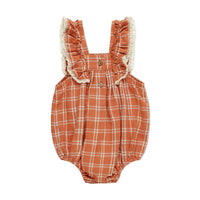 Rylee and Cru Poppy Check Maya Romper