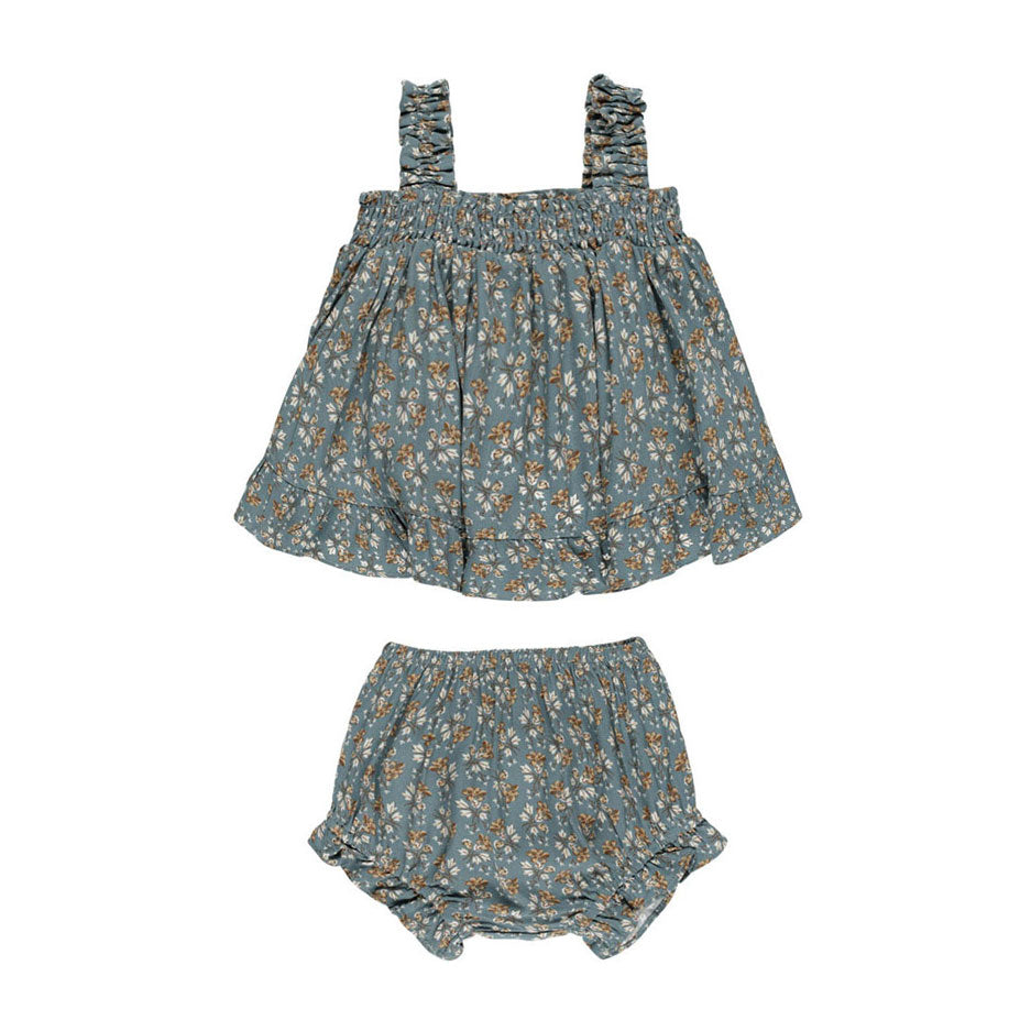 Rylee and Cru Blue Floral Lala Set