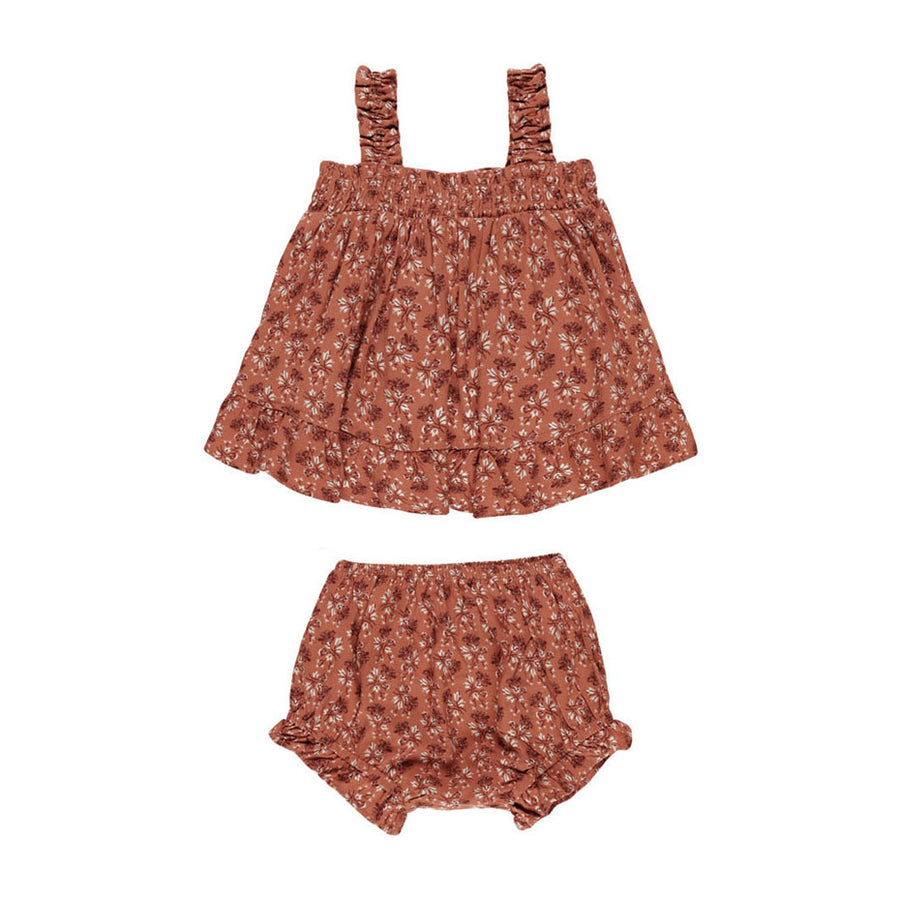Rylee and Cru Red Floral Lala Set