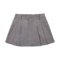 Rylee and Cru Slate Pleated Denim Skirt