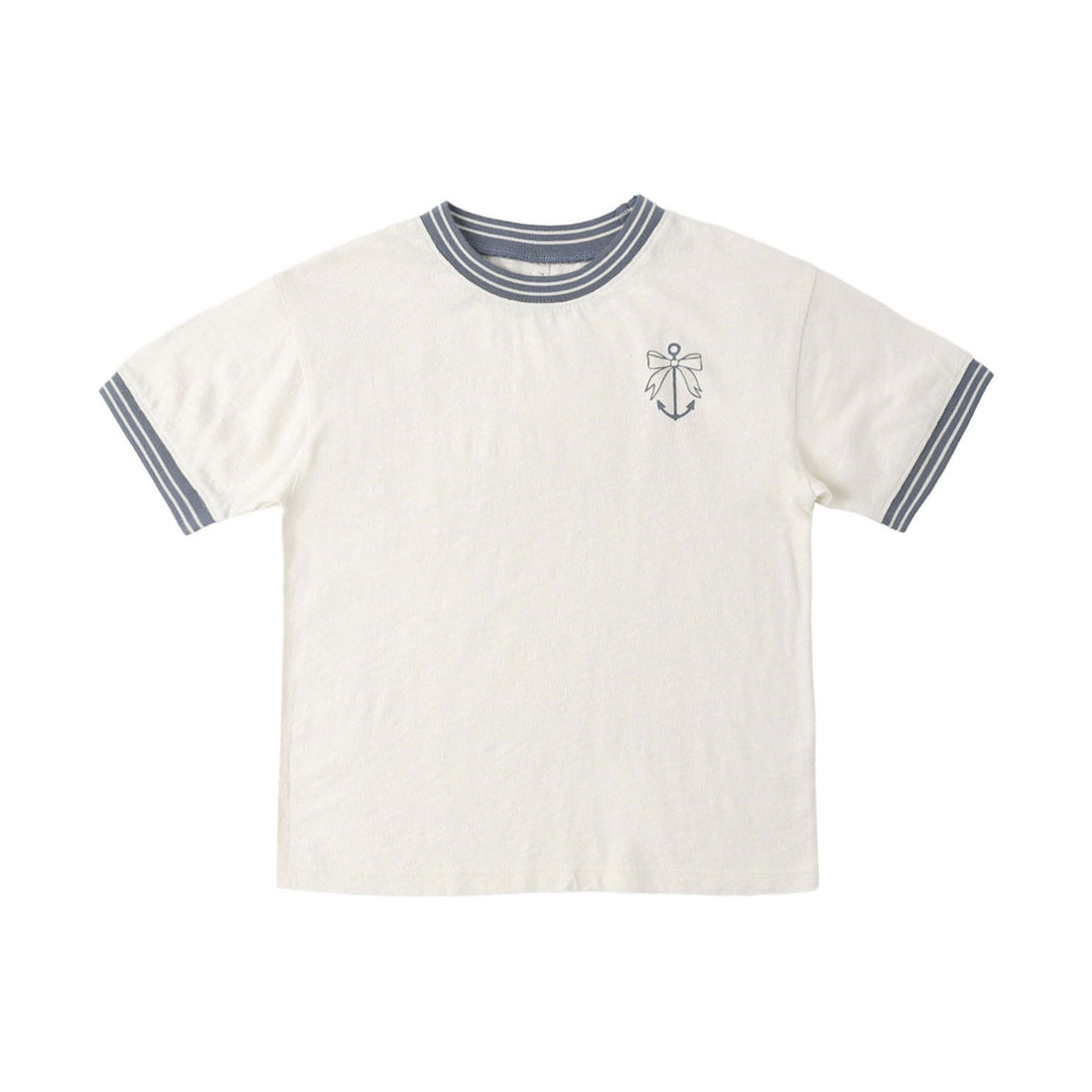 Rylee and Cru  Ivory Anchor Bow Ringer Tee