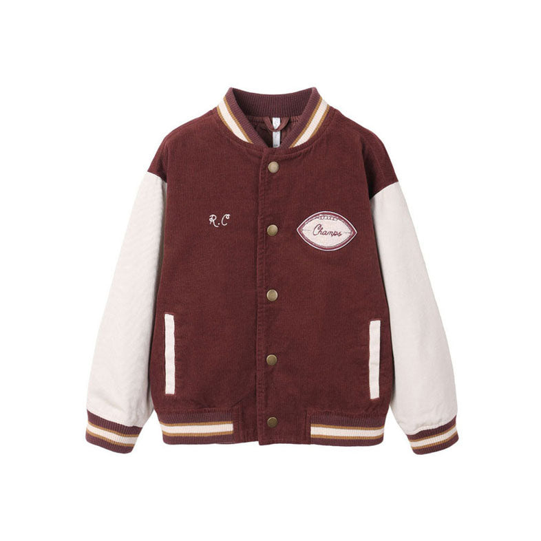 Rylee and Cru Burgundy Varsity Jacket
