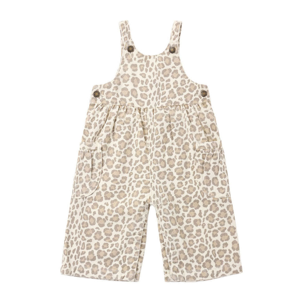 Rylee and Cru Natural Leopard Wide Leg Overall