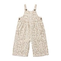 Rylee and Cru Natural Leopard Wide Leg Overall