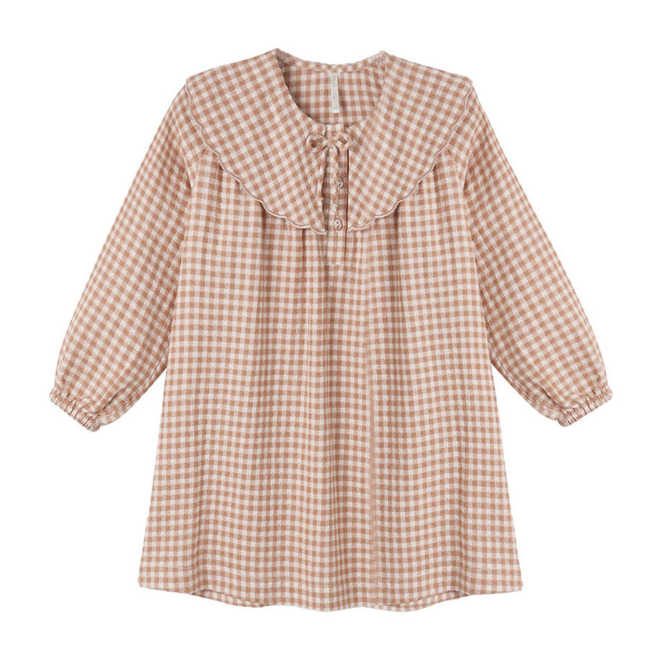 Rylee and Cru Fawn Gingham Collette Mini Dress