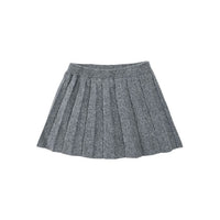 Rylee and Cru Heathered Grey Knit Pleated Skirt
