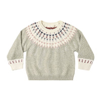 Rylee and Cru Sage Fair Isle Sweater