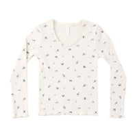 Rylee and Cru Natural Ribbed Long Sleeve Tee