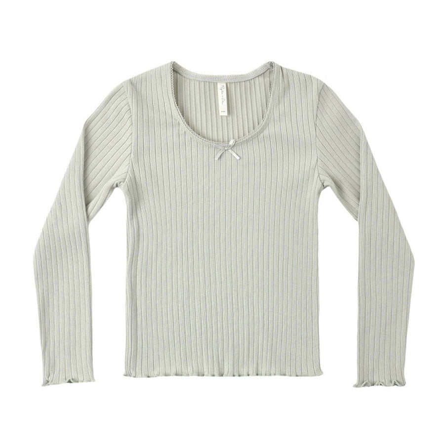 Rylee and Cru Sage Ribbed Long Sleeve Tee