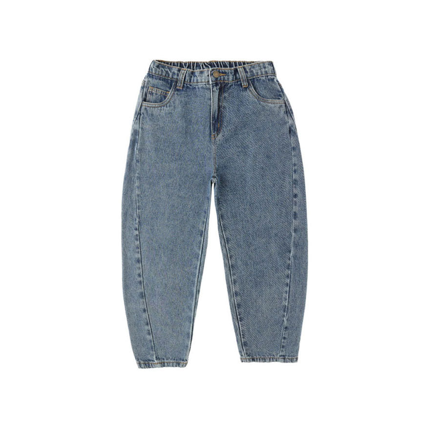 Rylee and Cru Indigo Denim Barrel Pant