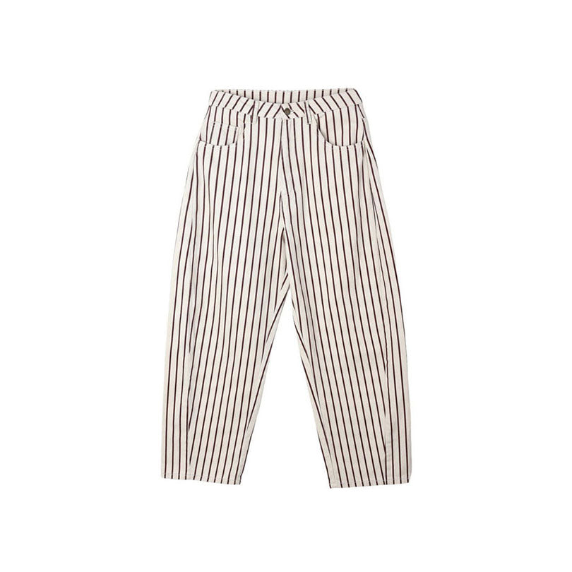 Rylee and Cru Burgundy Pinstripe Barrel Pant