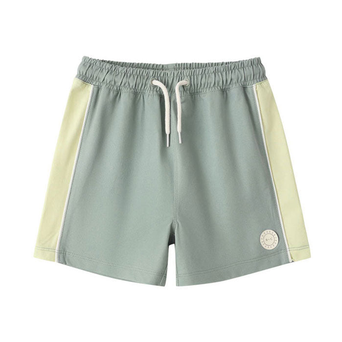 Rylee and Cru  Sea Green Paneled Boardshort