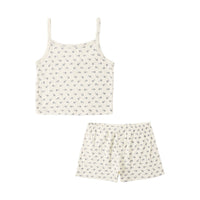 Rylee and Cru  Natural Pointelle Lounge Set