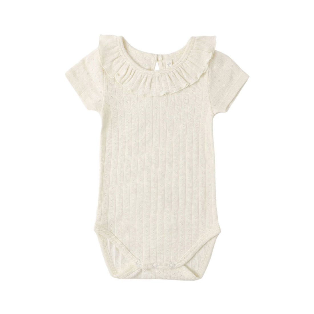 Rylee and Cru  Ivory Ruffle Collar Bodysuit