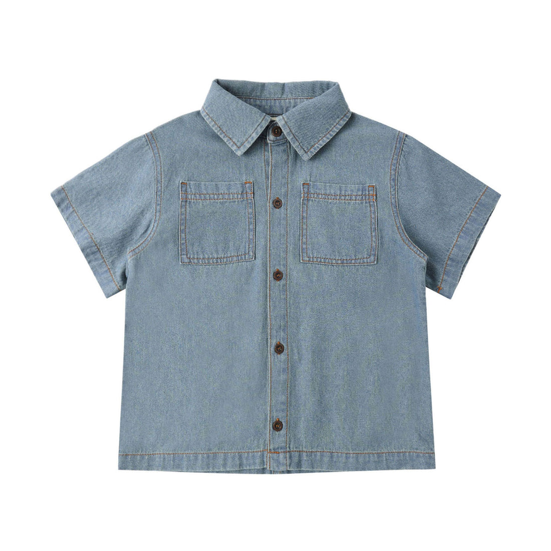 Rylee and Cru   Washed Blue Denim Overshirt