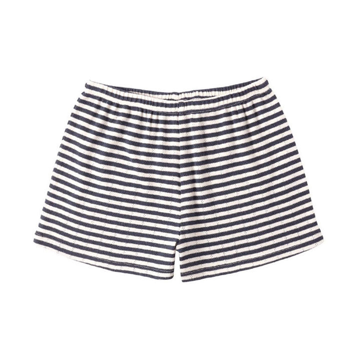 Rylee and Cru Navy Stripe Pointelle Shorts