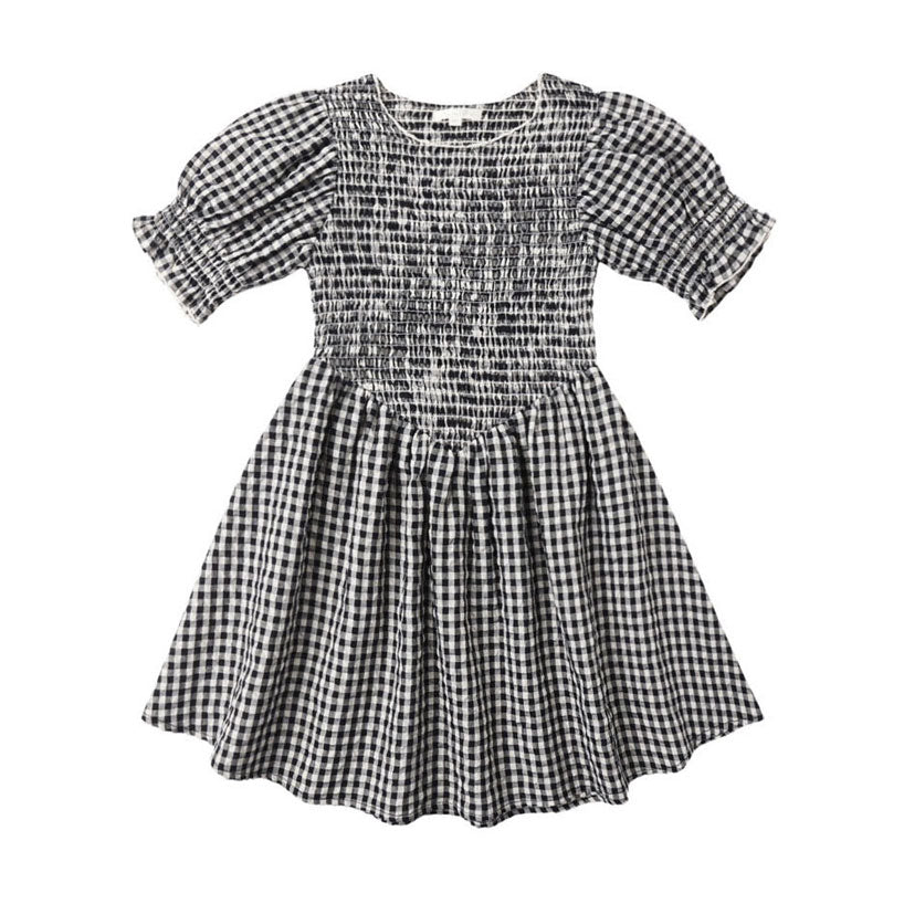 Rylee and Cru Black Check Louise Dress