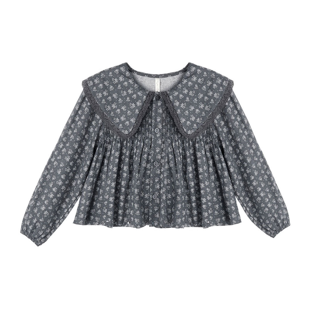 Rylee and Cru Midnight Heart Ditsy Fern Blouse