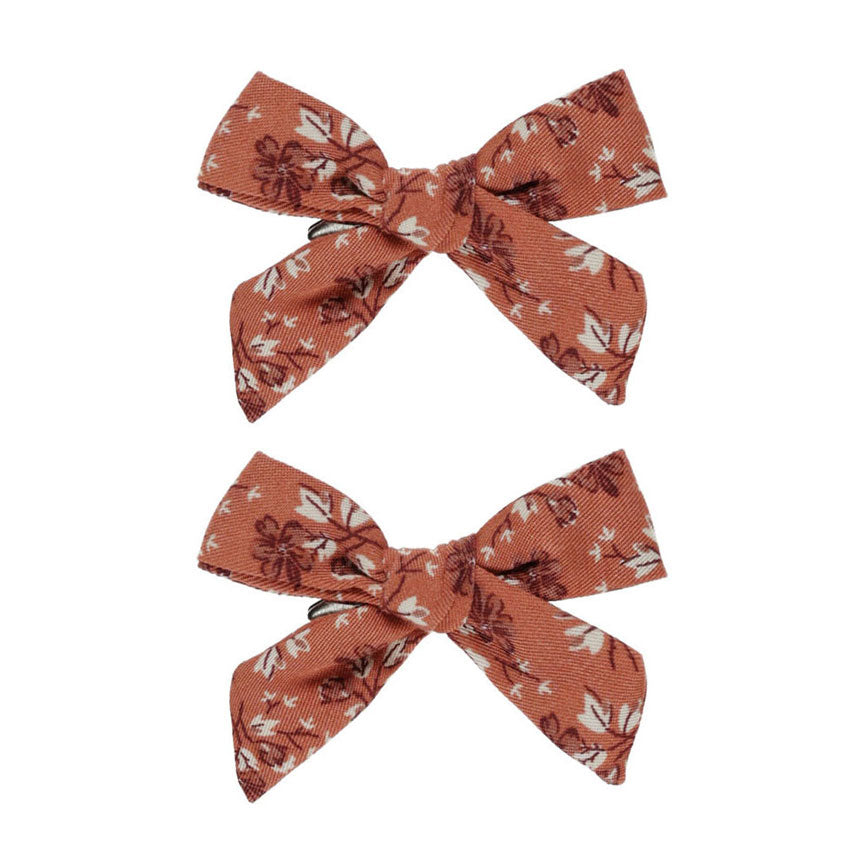 Rylee and Cru Red Floral Bows, Set Of 2