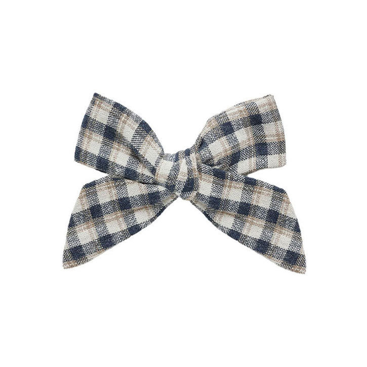 Rylee and Cru Navy Check Bow