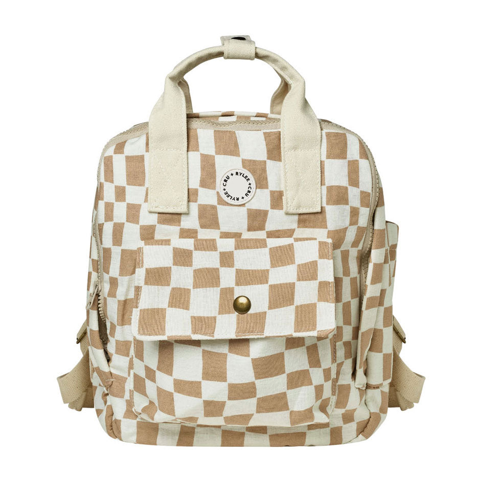 Rylee and Cru Sand Check Mini Backpack