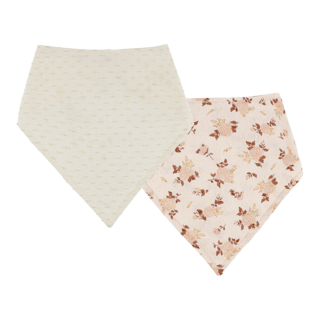 Rylee and Cru Harvest Rose- Natural Scarf Bib Set