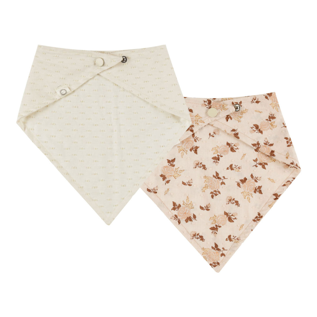 Rylee and Cru Harvest Rose- Natural Scarf Bib Set