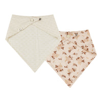 Rylee and Cru Harvest Rose- Natural Scarf Bib Set