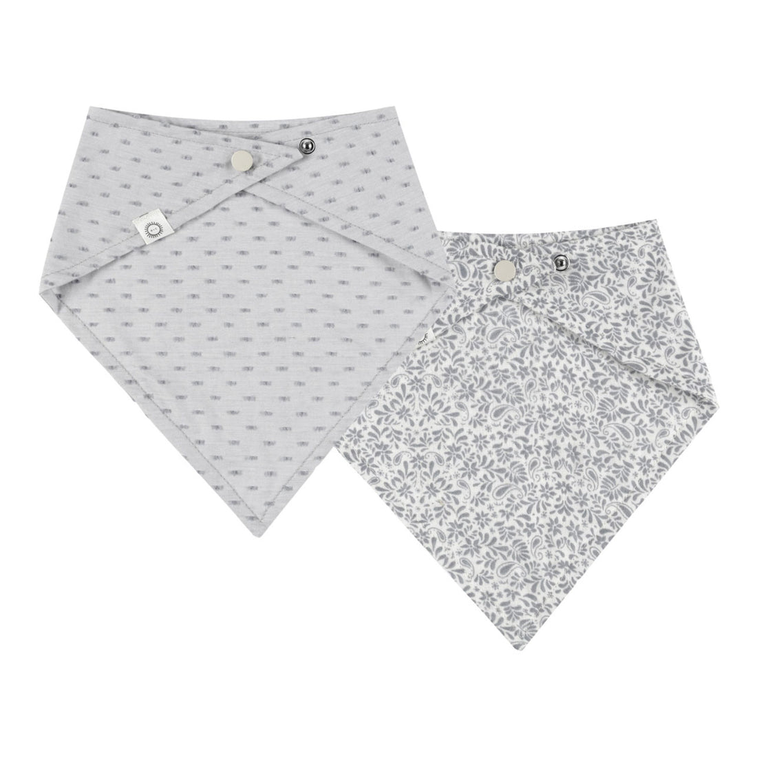 Rylee and Cru Ditsy- Dusty Blue Scarf Bib Set