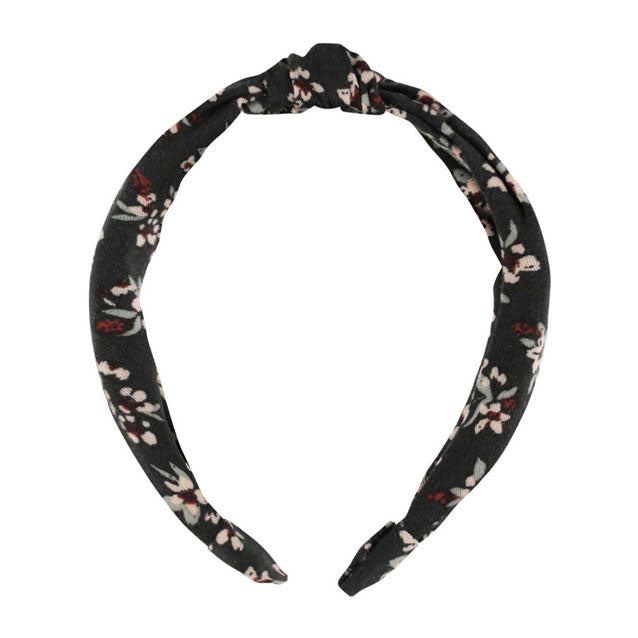 Rylee and Cru Dark Floral Knotted Headband