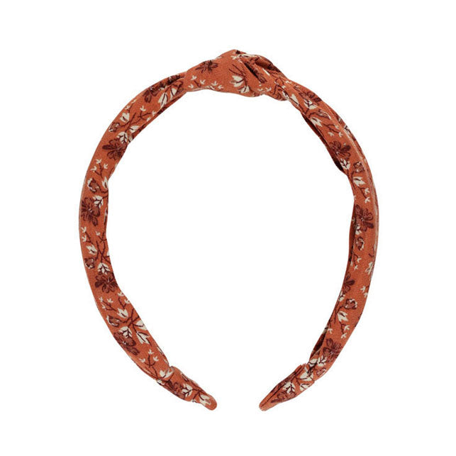 Rylee and Cru Red Floral Knotted Headband