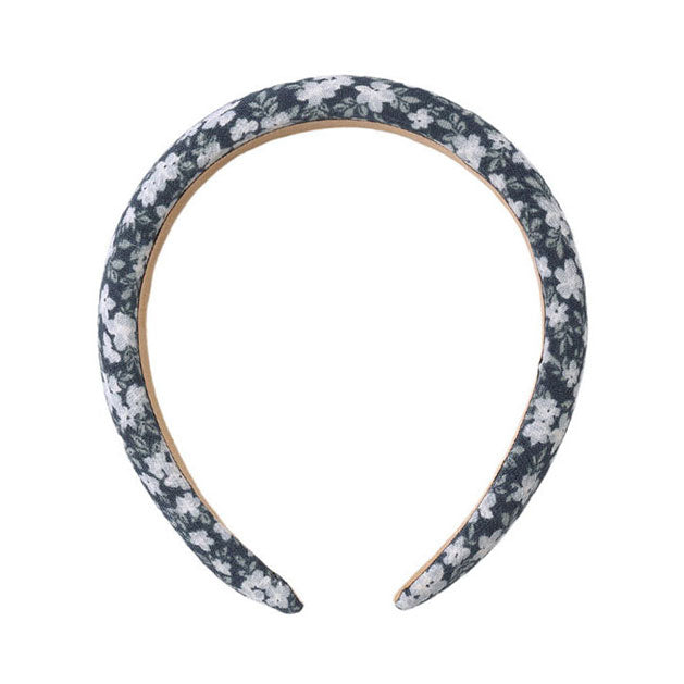 Rylee and Cru Navy Floral Padded Headband