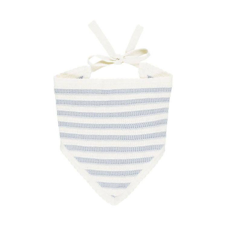 Rylee and Cru Light Blue Stripe Crochet Scarf Headband