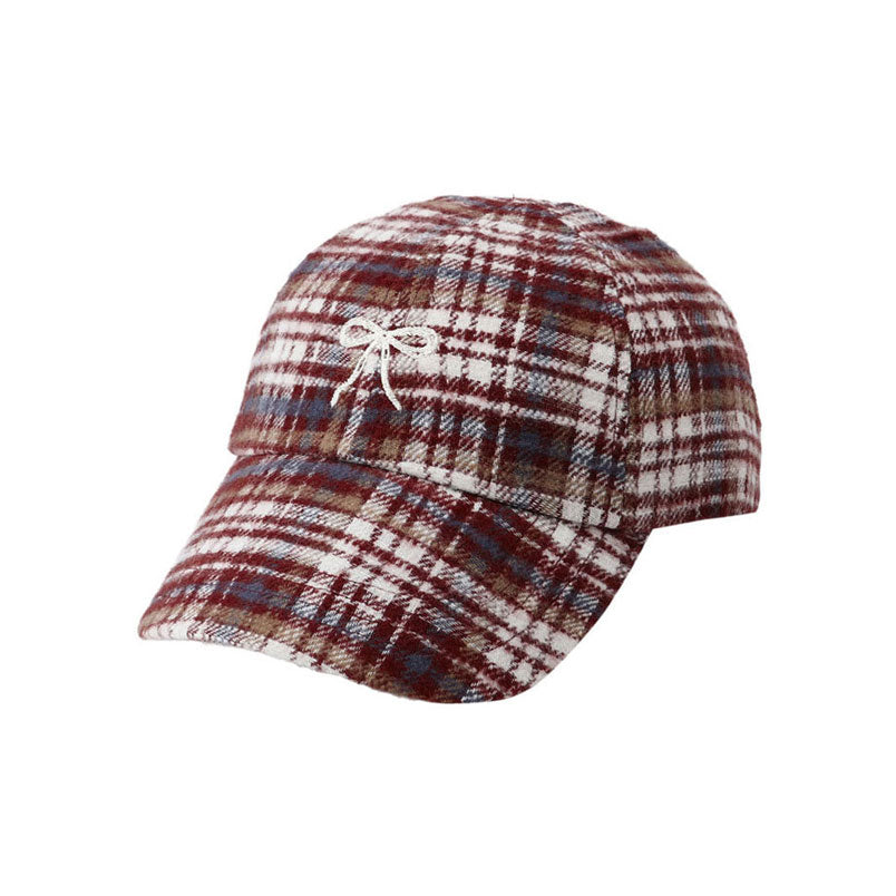 Rylee and Cru Burgundy Plaid Baseball Hat
