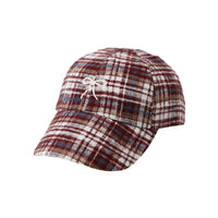 Rylee and Cru Burgundy Plaid Baseball Hat