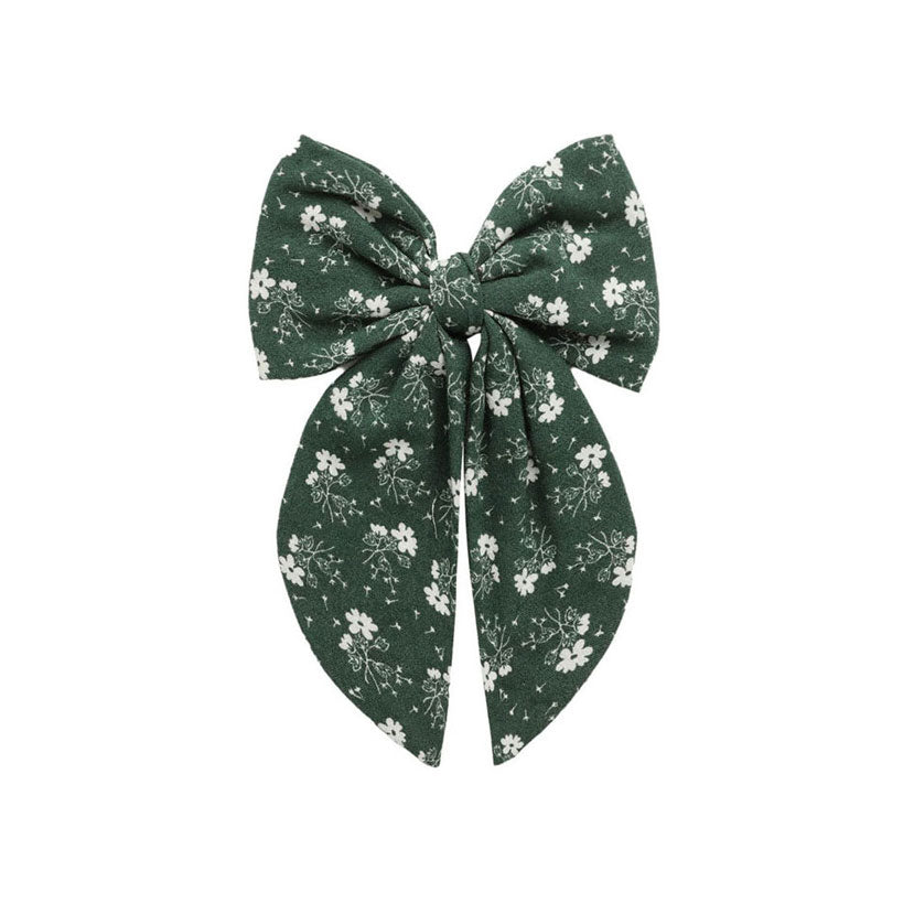 Rylee and Cru Green Ditsy Oversized Bow
