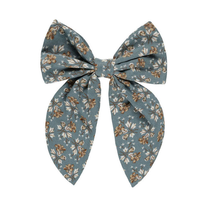 Rylee and Cru Blue Floral Oversized Bow