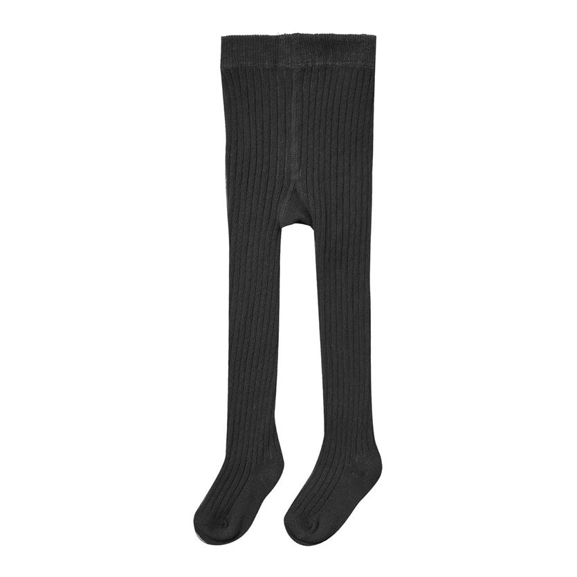 Rylee and Cru Black Ribbed Tights