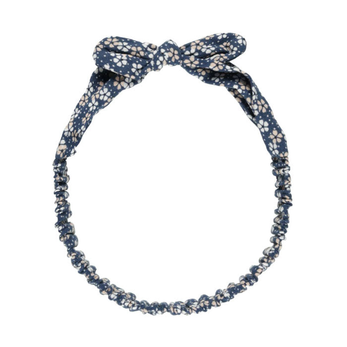 Rylee and Cru Blue Floral Baby Bow Headband