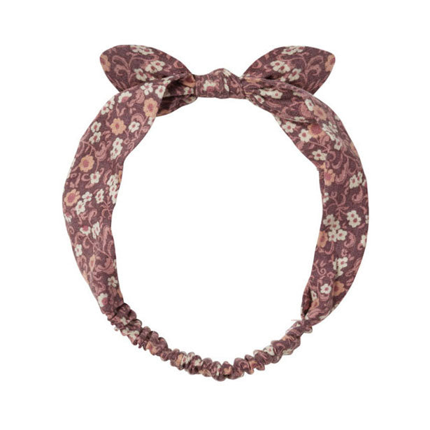Rylee and Cru Plum Floral Baby Bow Headband