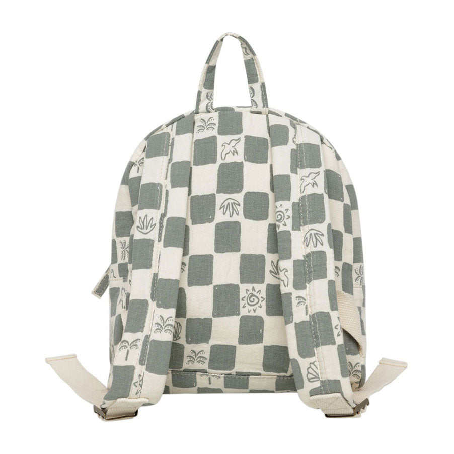 Rylee and Cru Natural Coastal Check Mini Backpack