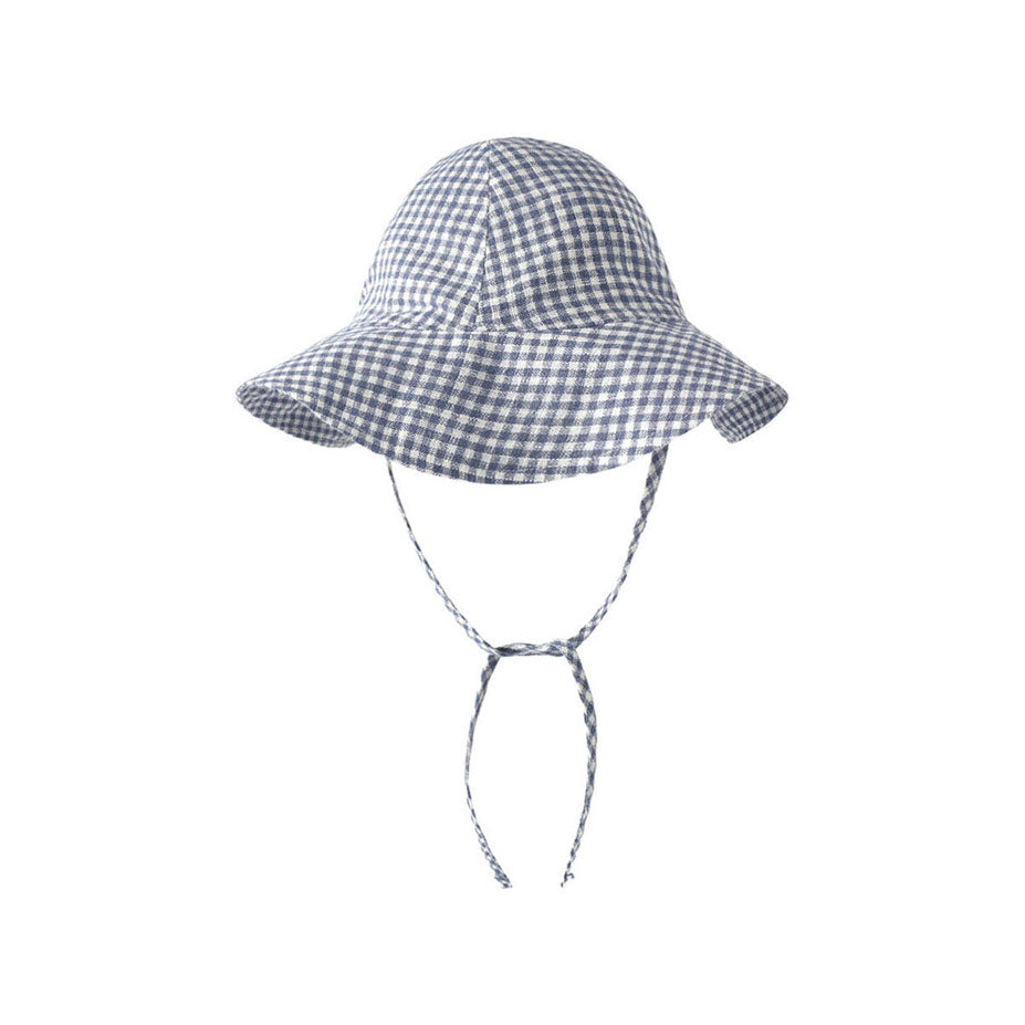 Rylee and Cru  Marine Gingham Floppy Sun Hat