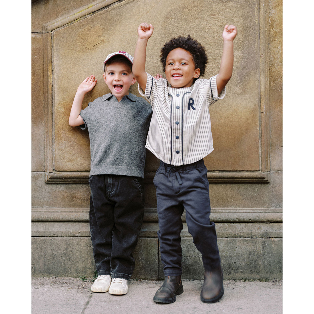Rylee and Cru Heathered Grey Knit Polo