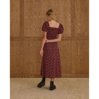 Rylee and Cru Harvest Berry Teen Midi Skirt